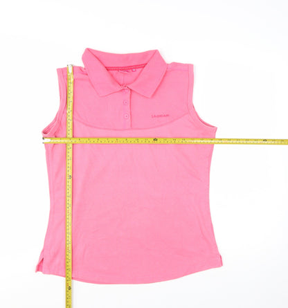 LA Gear Women's Pink Sleeveless Polo Shirt Size 16