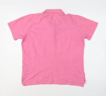 GolfCo Women's Pink 100% Cotton Short Sleeve Polo Shirt M
