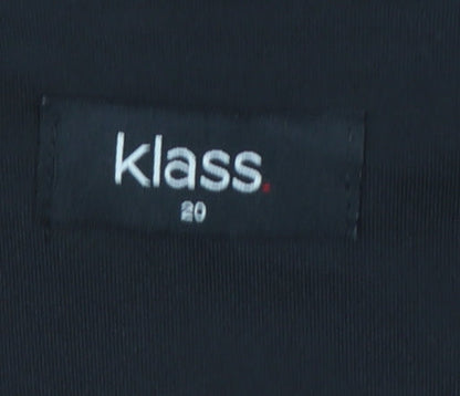 Klass Women's Black Red Floral Bomber Jacket Size 20