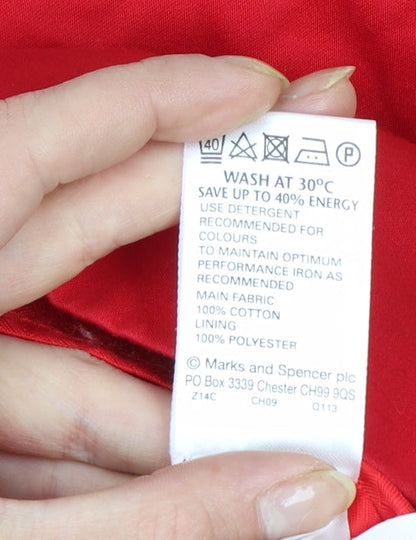 Marks and Spencer Women's Red Belted Trench Coat UK 12