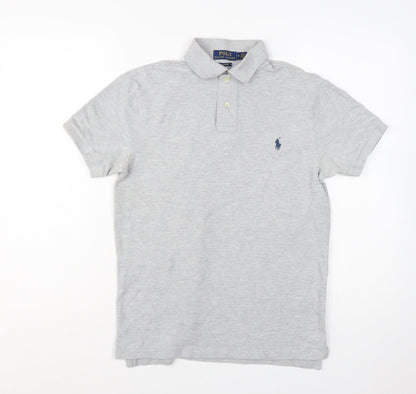 Ralph Lauren Men's Grey Slim Fit Polo Shirt Size M