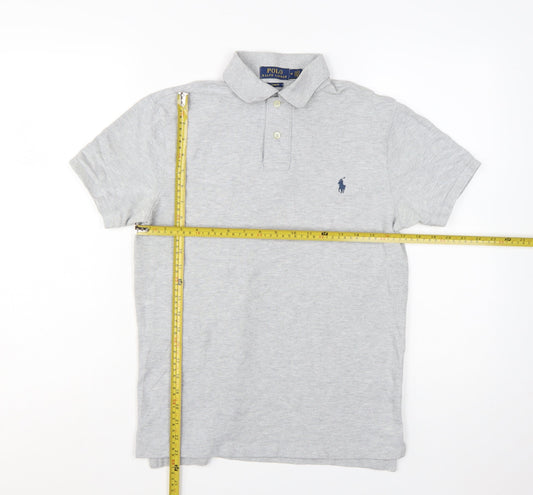 Ralph Lauren Men's Grey Slim Fit Polo Shirt Size M