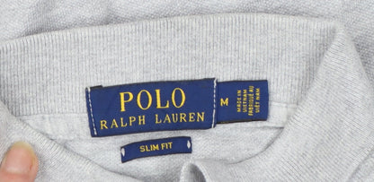Ralph Lauren Men's Grey Slim Fit Polo Shirt Size M
