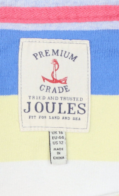 Joules Women Multicoloured Long Sleeve Pullover Sweatshirt UK 16