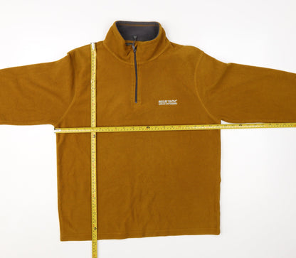 Regatta Men’s Brown Fleece 1/4 Zip Pullover Sweatshirt M