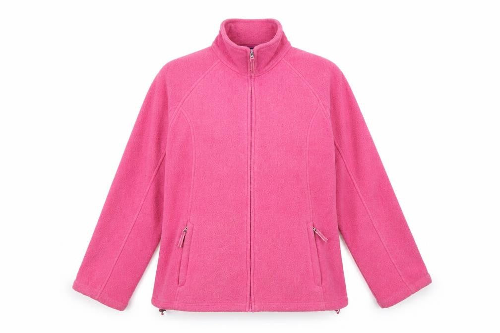 Lands' End Women’s Pink Fleece Full Zip Jacket XL
