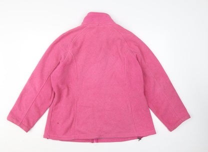 Lands' End Women’s Pink Fleece Full Zip Jacket XL