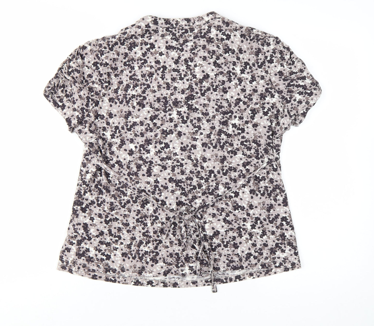 Rocha John Rocha Women's Beige Floral Crochet Tunic Blouse Size 16