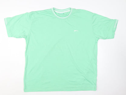 Slazenger Men's Green 2XL Crew Neck Short Sleeve T-Shirt
