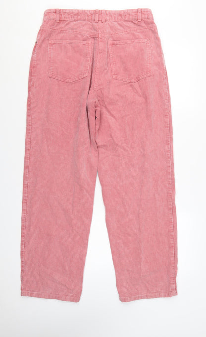 Next Women's Pink Corduroy Chino Trousers Size 12