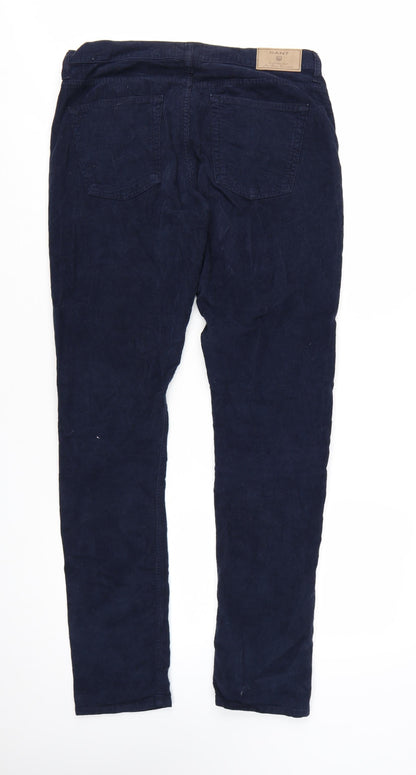 GANT Men's Blue Corduroy Slim Fit Low Rise Trousers W32 L32