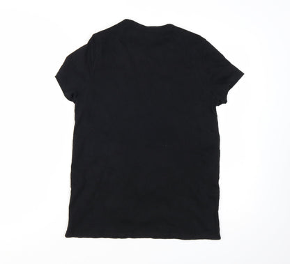Uniqlo Women Black XL Basic Short Sleeve Cotton Stretch T-Shirt