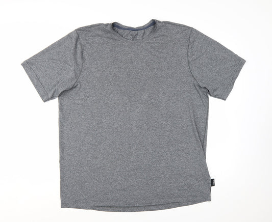 Rab Men's Grey Mantle Mountain Peak T-Shirt XL Polyester Outdoor Tee