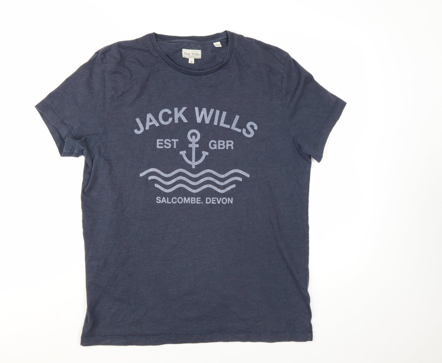Jack Wills Men's Navy Graphic Print Crew Neck T-Shirt Size M