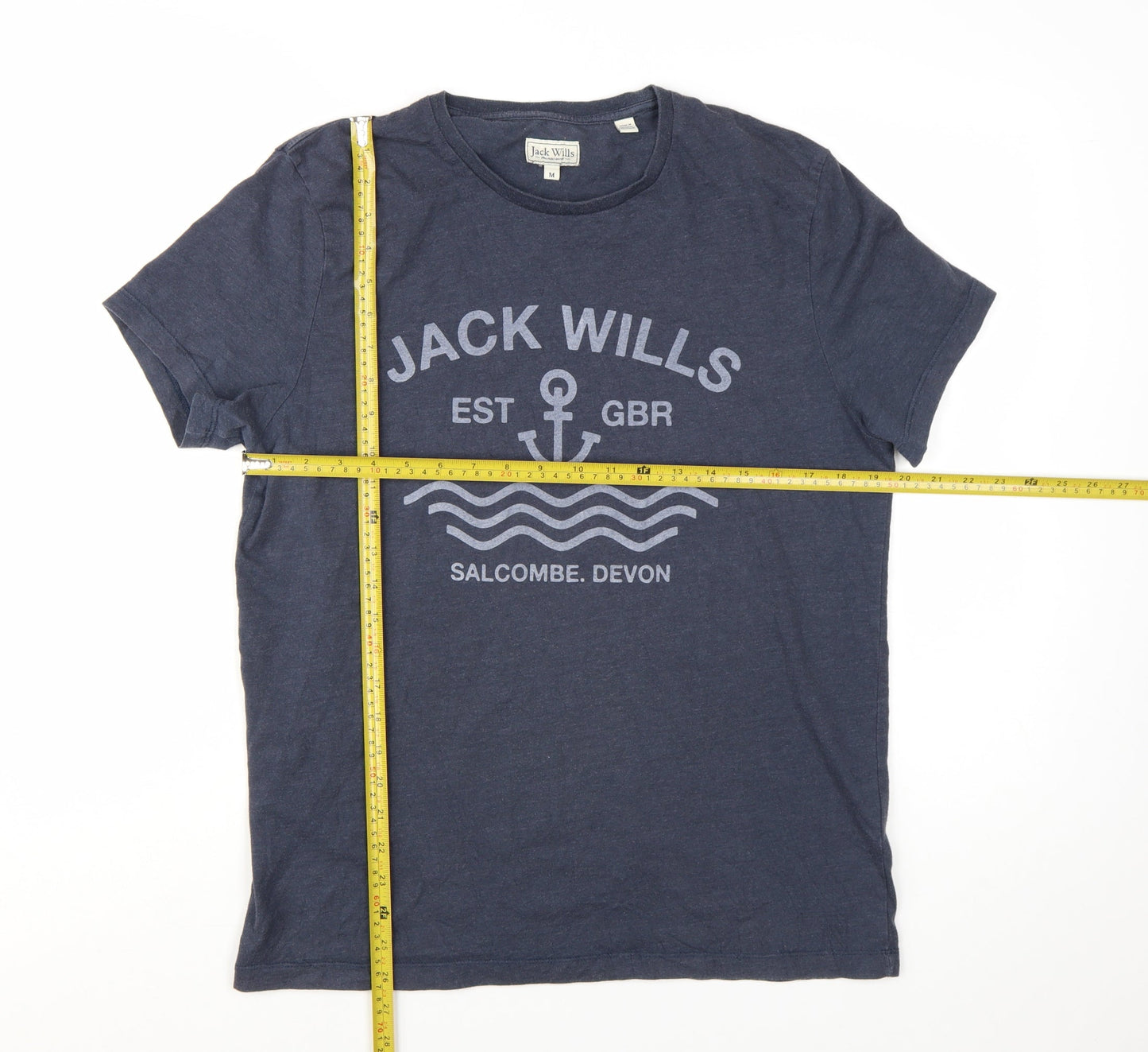 Jack Wills Men's Navy Graphic Print Crew Neck T-Shirt Size M