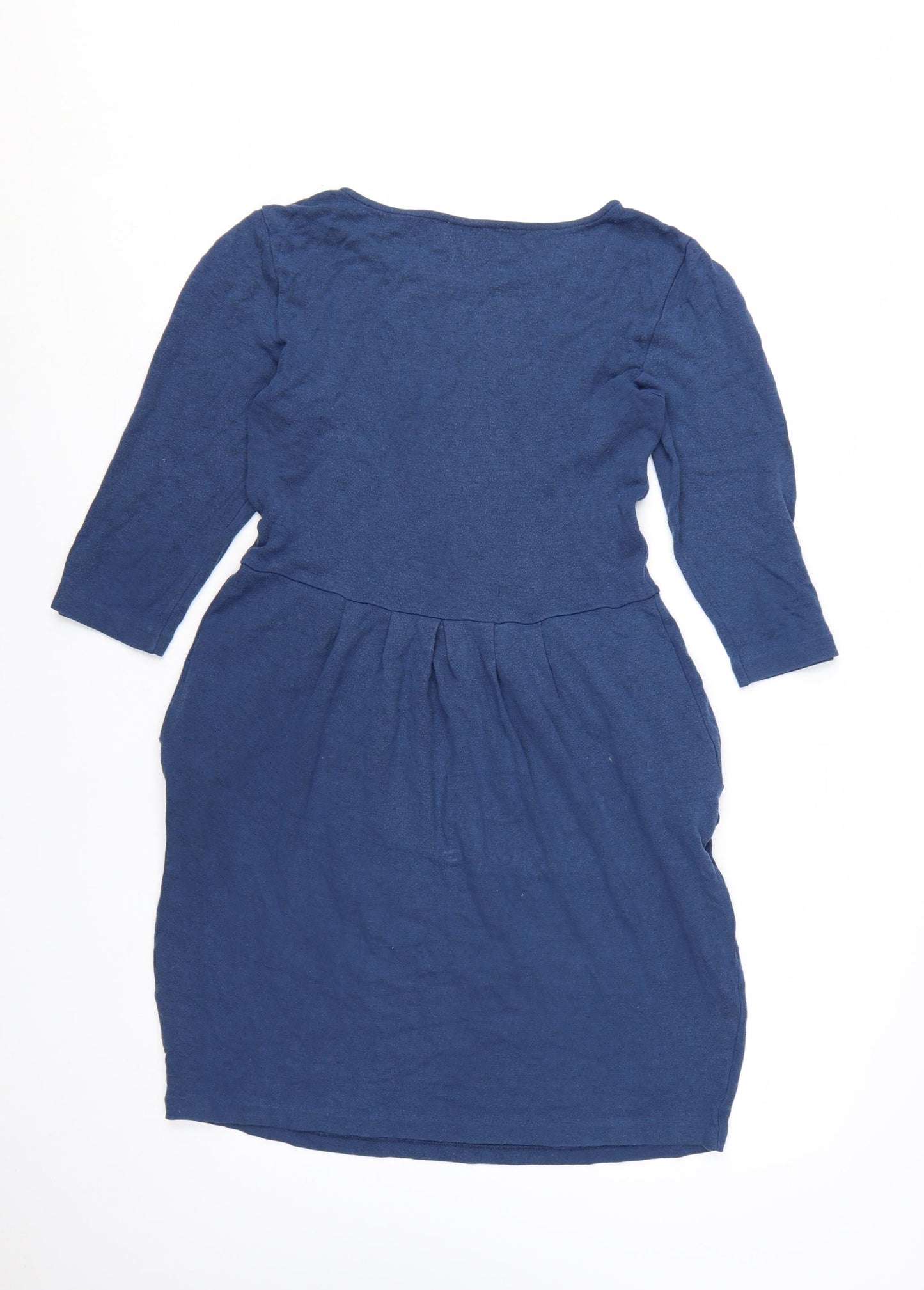 Jaeger Women Blue Size 12 Fit & Flare Knit Dress