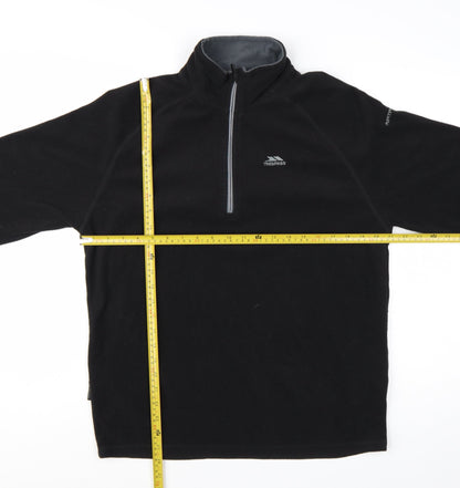 Trespass Men's Black L Fleece Pullover Sweatshirt 1/2 Zip Outdoor Top