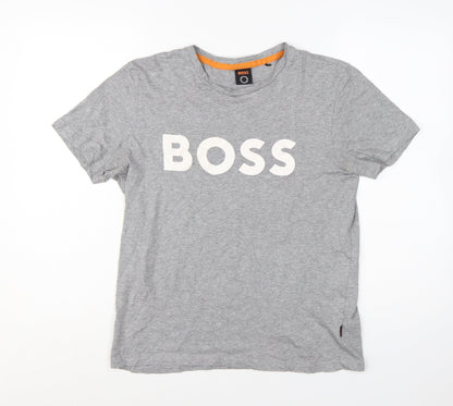 Hugo Boss Men's Grey Short Sleeve Crew Neck T-Shirt Size S