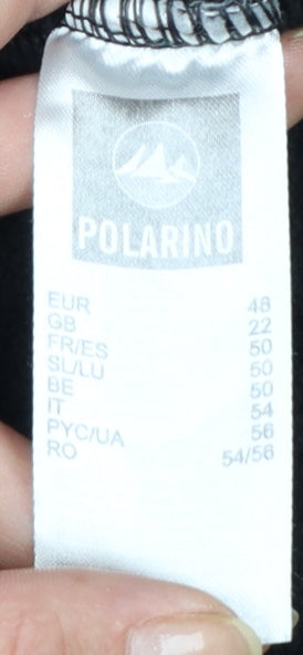 Polarino Women's Black Fleece Full Zip Jacket Size 22