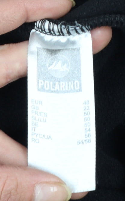 Polarino Women's Black Fleece Full Zip Jacket Size 22