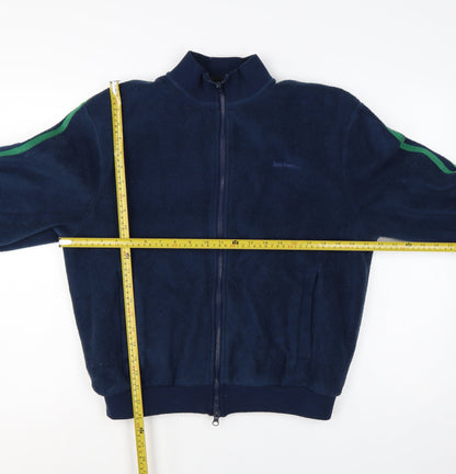 iets frans Women’s Blue Fleece Bomber Jacket Size S Full Zip Casual