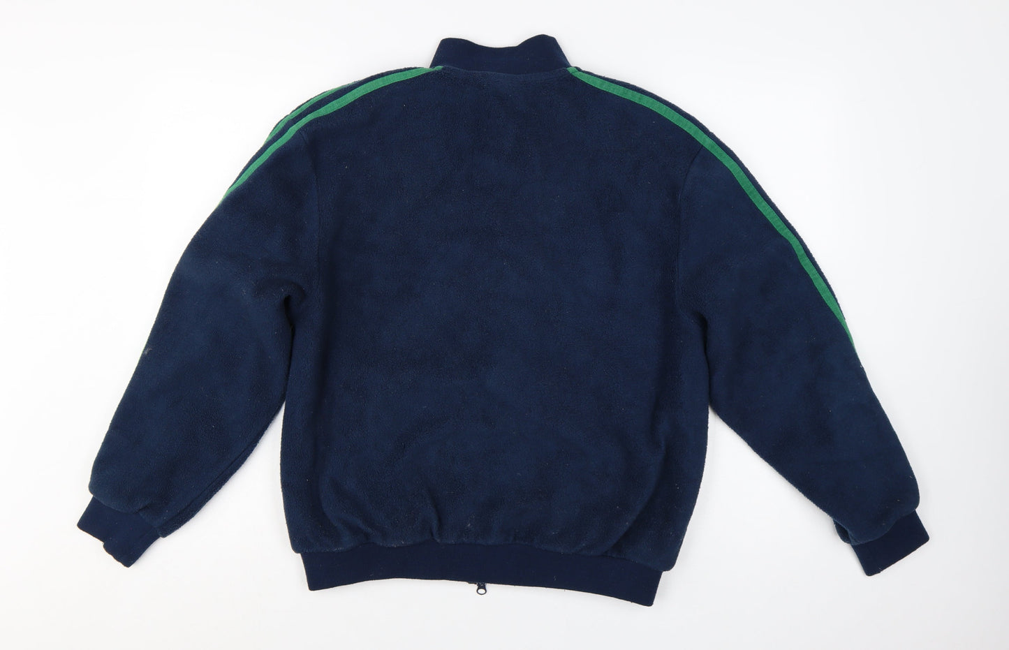 iets frans Women’s Blue Fleece Bomber Jacket Size S Full Zip Casual
