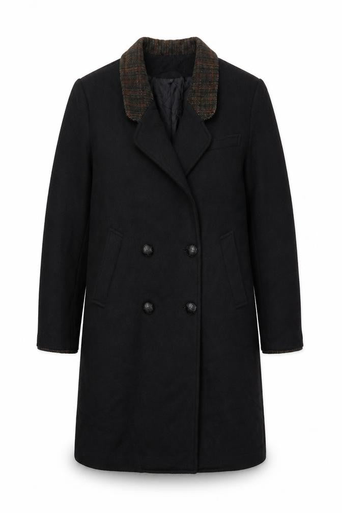 David Benjamin Collection Women's Black Wool Overcoat Size 8