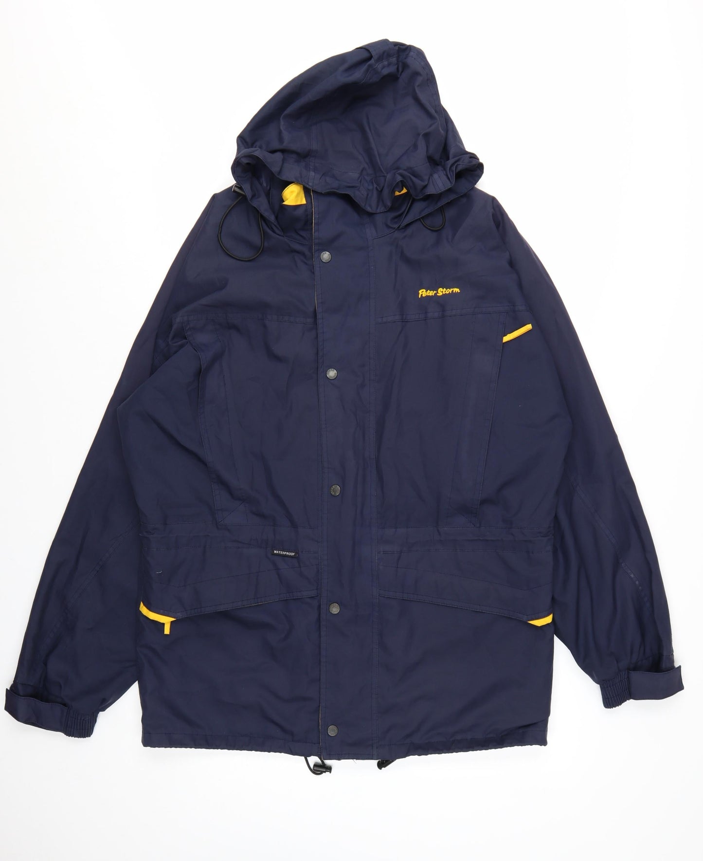 Peter Storm Men's Blue Waterproof Hooded Parka Jacket Size M