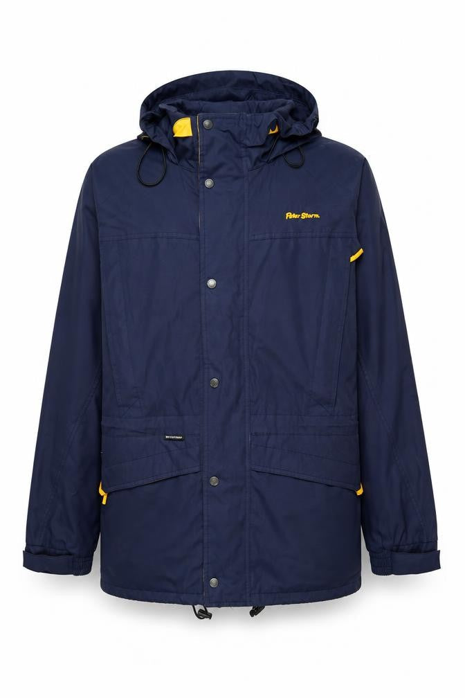 Peter Storm Men's Blue Waterproof Hooded Parka Jacket Size M