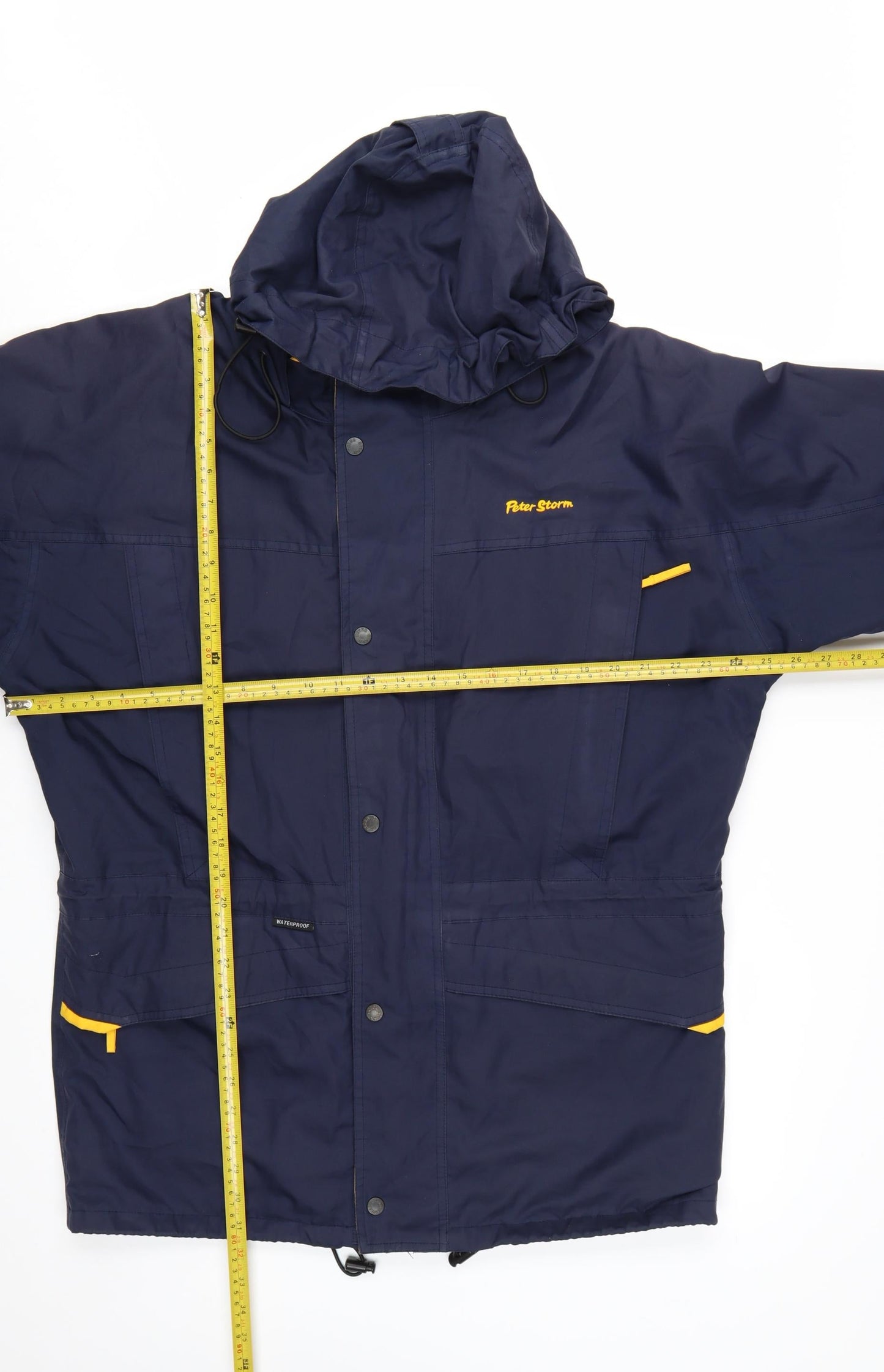 Peter Storm Men's Blue Waterproof Hooded Parka Jacket Size M