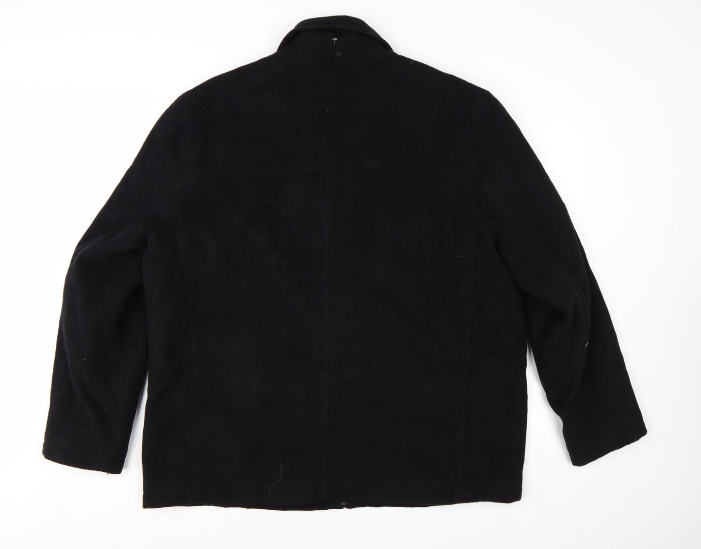 Dockers Men's Black Wool Blend Full Zip Jacket XL