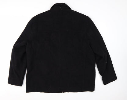 Dockers Men's Black Wool Blend Full Zip Jacket XL