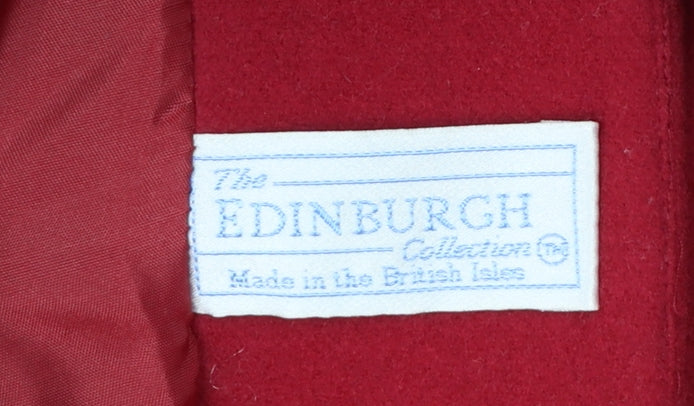 The Edinburgh Collection Women's Red Wool Jacket Size 10 Classic Style
