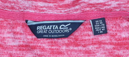 Regatta Womens Pink Soft Shell Full Zip Fleece Jacket Size 14
