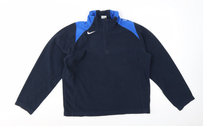 Nike Men’s Blue 1/4 Zip Fleece Pullover Sweatshirt Size M