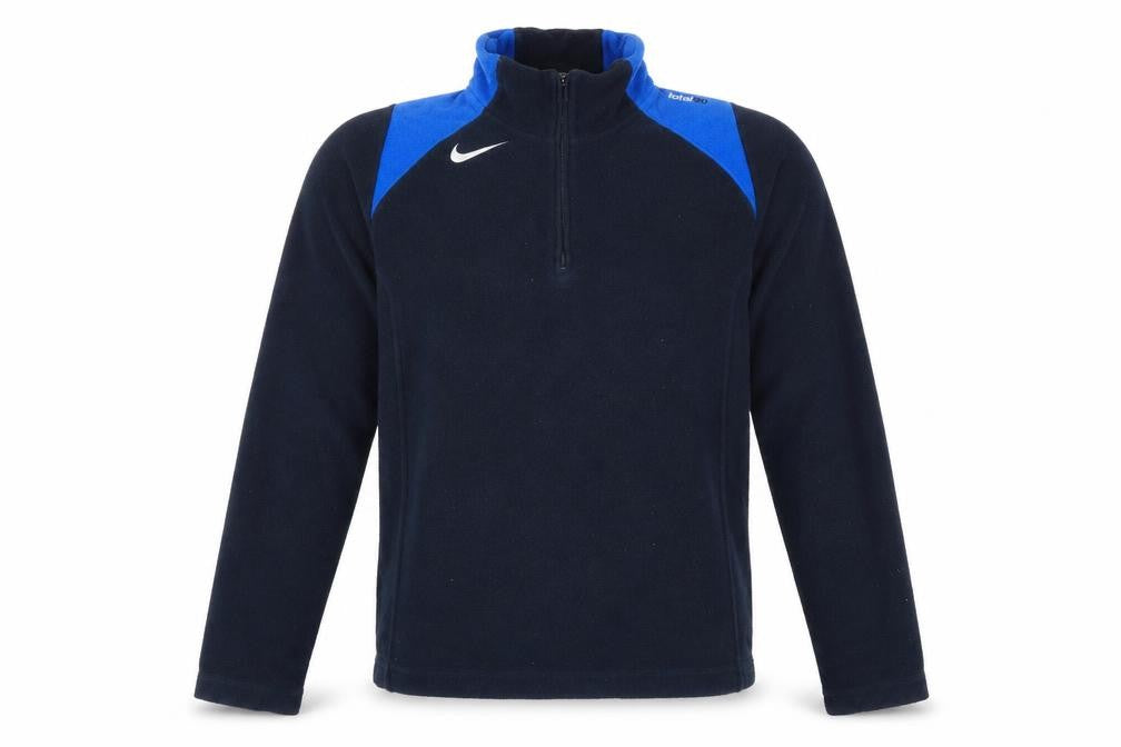 Nike Men’s Blue 1/4 Zip Fleece Pullover Sweatshirt Size M