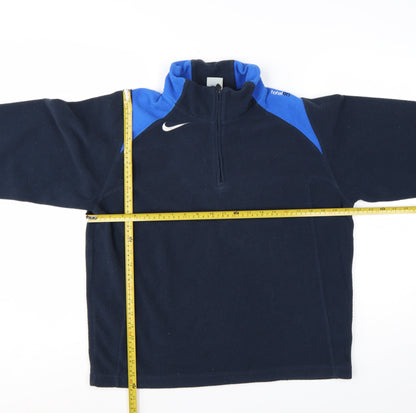 Nike Men’s Blue 1/4 Zip Fleece Pullover Sweatshirt Size M