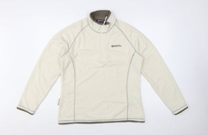 Mountain Warehouse Women Beige Fleece 1/2 Zip Pullover UK14