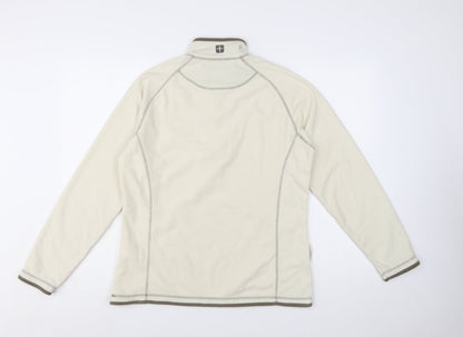 Mountain Warehouse Women Beige Fleece 1/2 Zip Pullover UK14