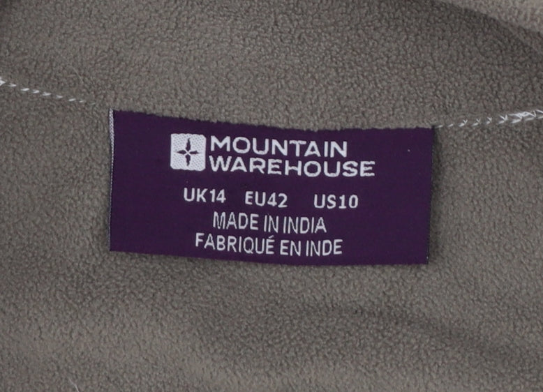 Mountain Warehouse Women Beige Fleece 1/2 Zip Pullover UK14