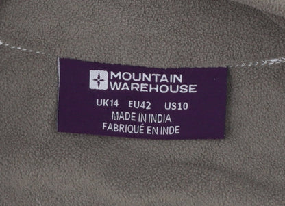 Mountain Warehouse Women Beige Fleece 1/2 Zip Pullover UK14