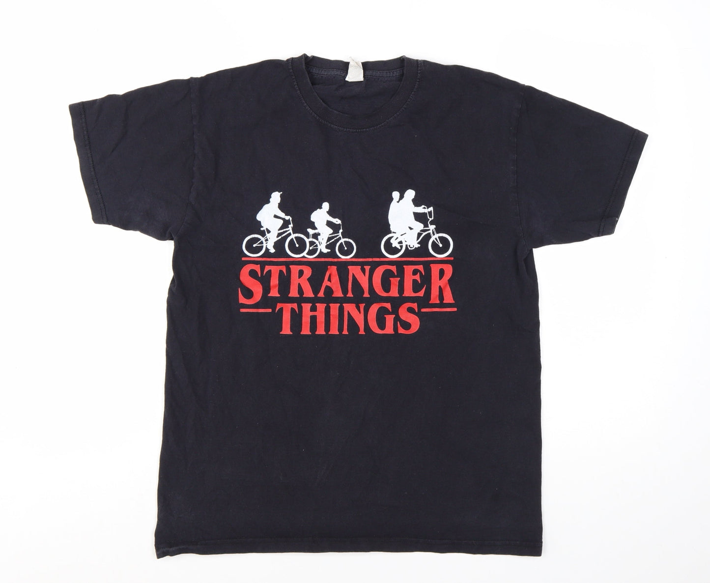 Fruit of the Loom Men’s Black Stranger Things Graphic T-Shirt M
