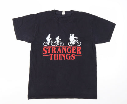 Fruit of the Loom Men’s Black Stranger Things Graphic T-Shirt M