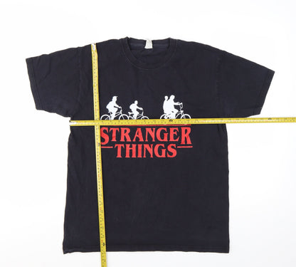 Fruit of the Loom Men’s Black Stranger Things Graphic T-Shirt M