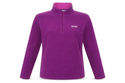 Regatta Women Purple Fleece 1/4 Zip Pullover Sweatshirt UK 12