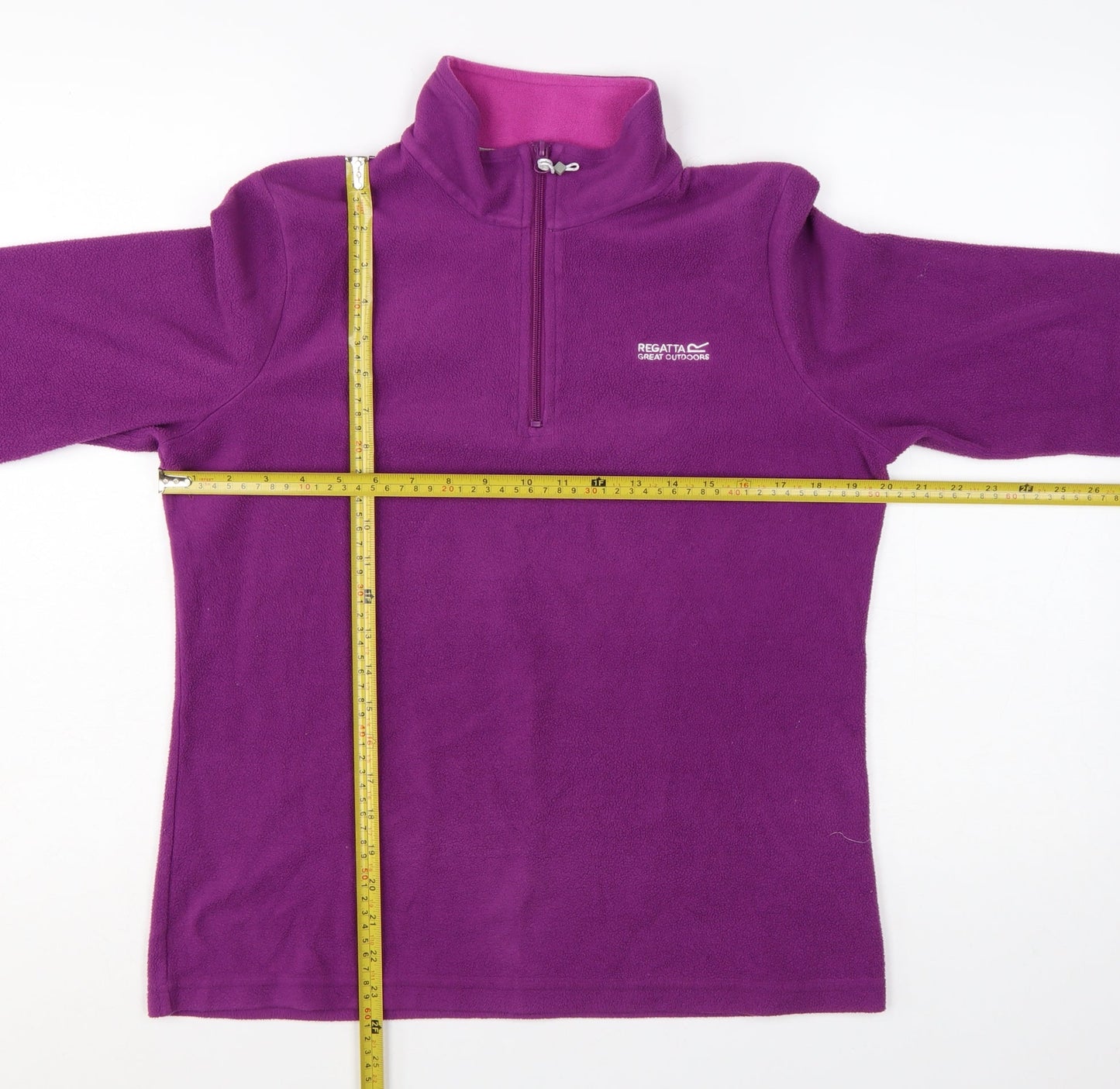 Regatta Women Purple Fleece 1/4 Zip Pullover Sweatshirt UK 12