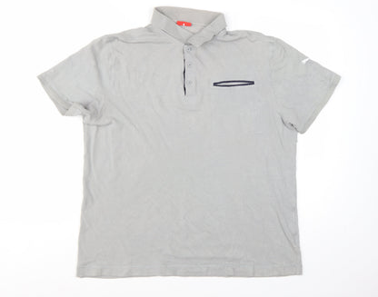 Puma Men's Grey XL Classic Cotton Polo Shirt