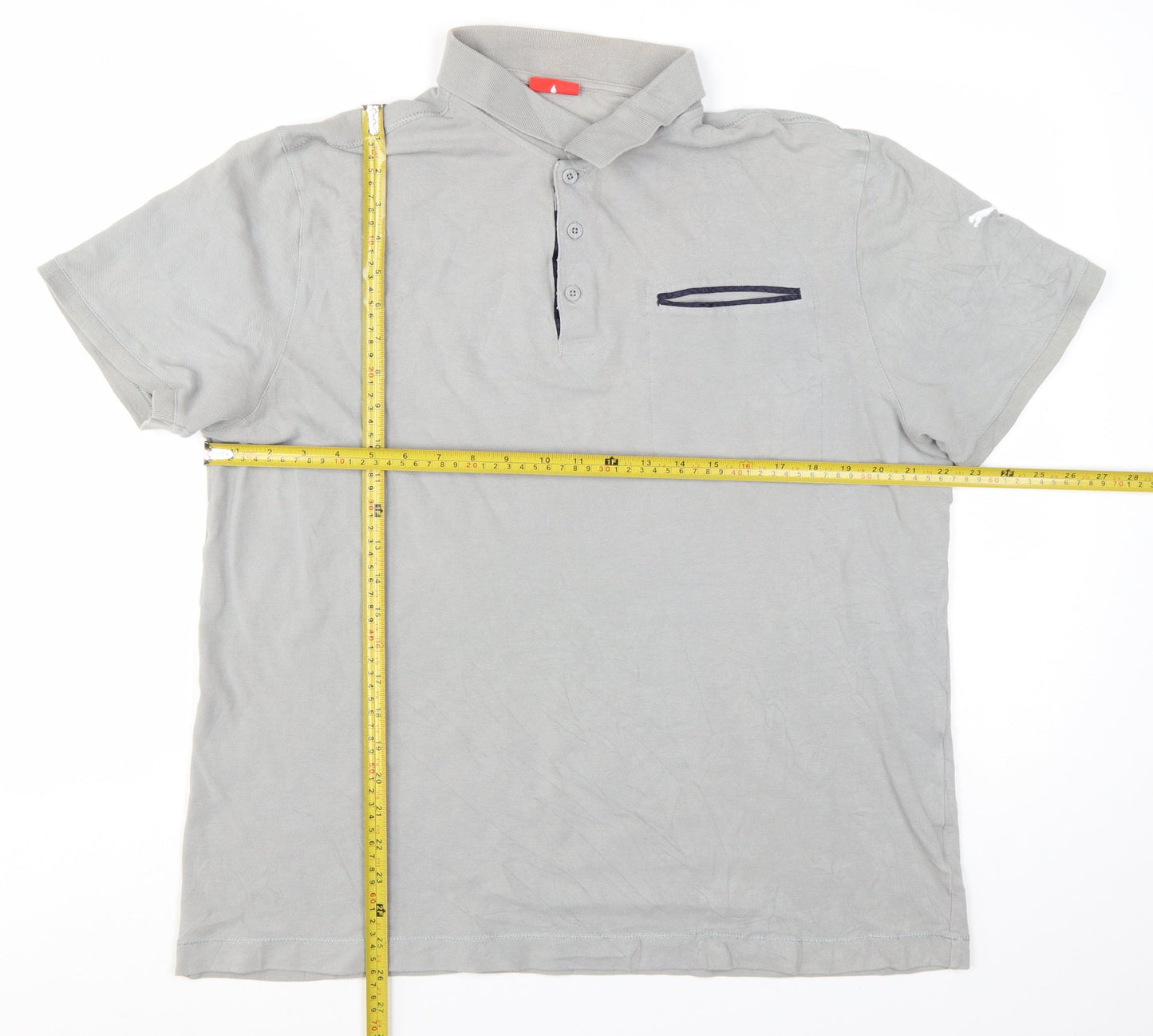 Puma Men's Grey XL Classic Cotton Polo Shirt