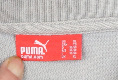 Puma Men's Grey XL Classic Cotton Polo Shirt