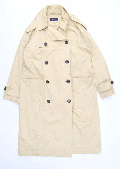 Marks and Spencer Womens Beige Size 10 Long Trench Coat
